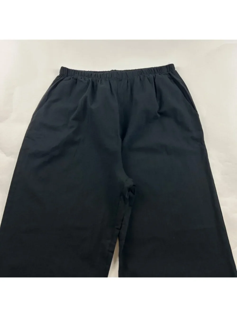Billy J Black Lightweight Cotton Pull On Wide Leg Lounge Pant L - Picture 2 of 8